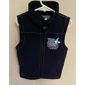 Navy Blue Cowboy Hardware Toddler “Too Tough” Vest, Size 4T